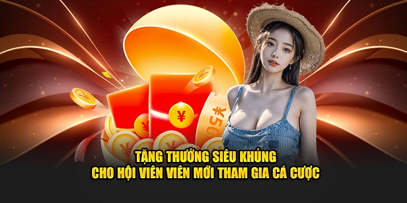 Tặng thưởng siêu khủng cho hội viên viên mới tham gia cá cược